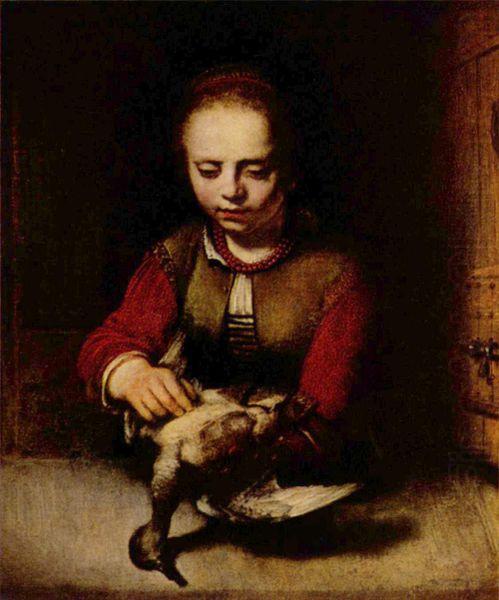 FABRITIUS, Carel Young Girl Plucking a Duck china oil painting image